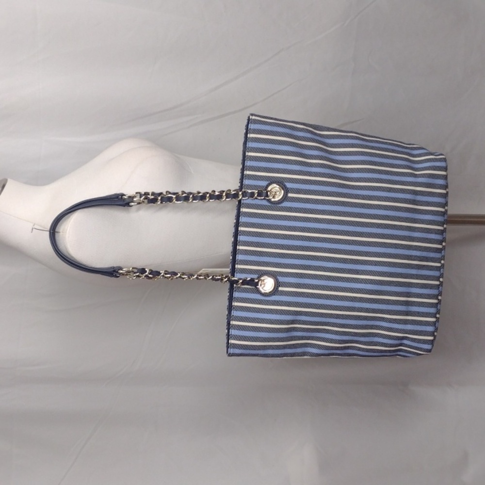 Talbots Canvas Striped Tote Bag